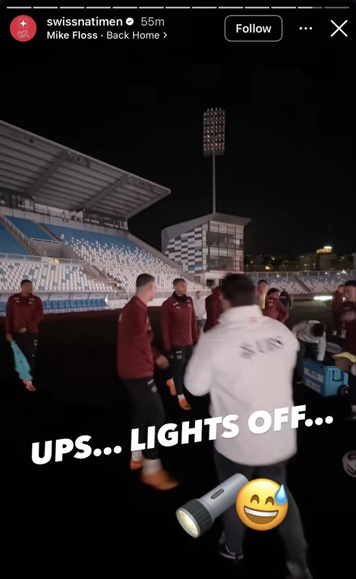  Ups  dritat u ndalën    Momenti epik në stërvitjen e Zvicrës në  Fadil Vokrri 