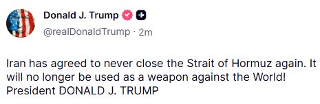 Irani nuk do ta mbyllë më kurrë Ngushticën e Hormuzit  thotë Trump