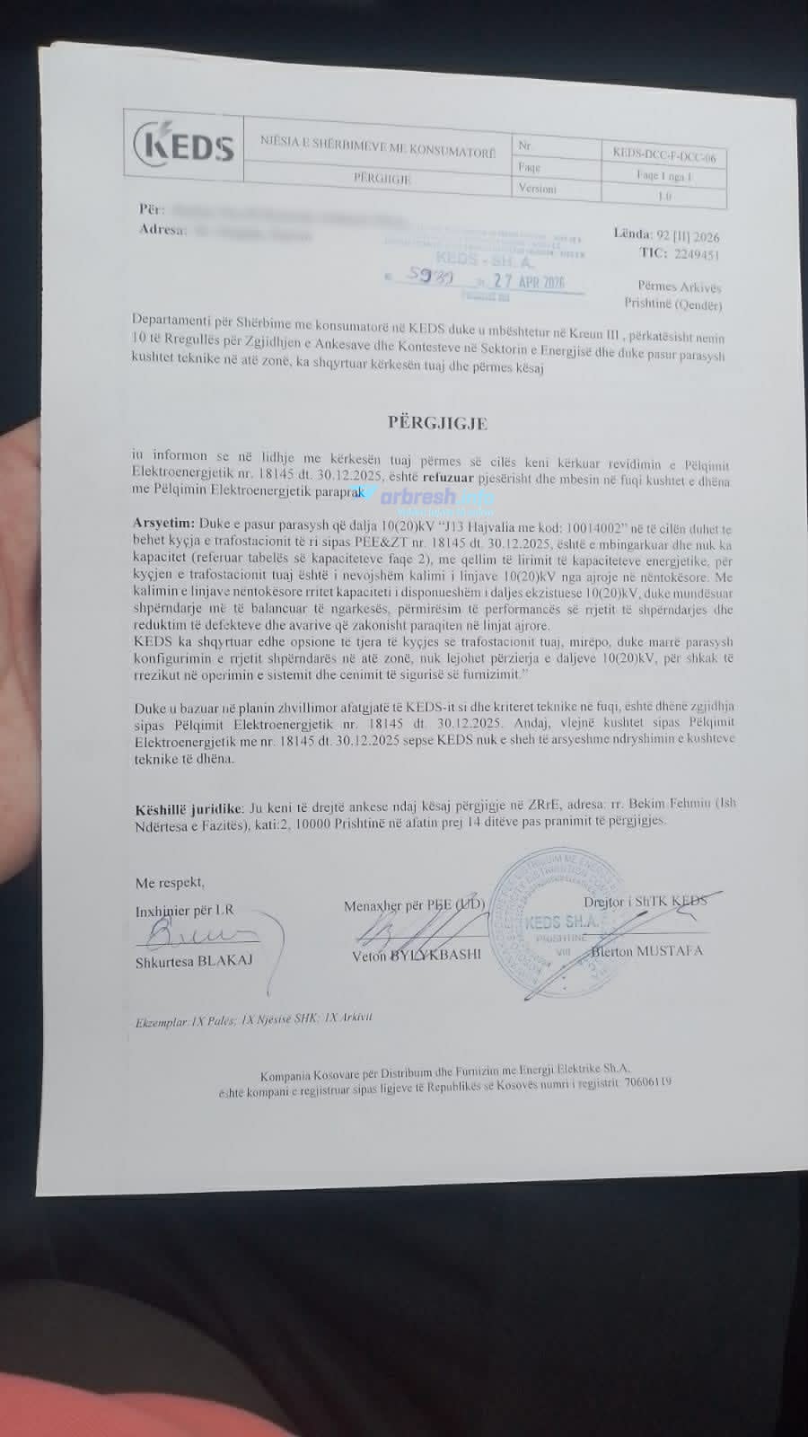 Heshtje nga KEDS dhe Ministria e Ekonomisë  rrezikohet investimi me mbi 200 vende pune